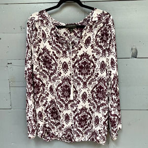 Lane Bryant Purple/Gray Sheer Blouse